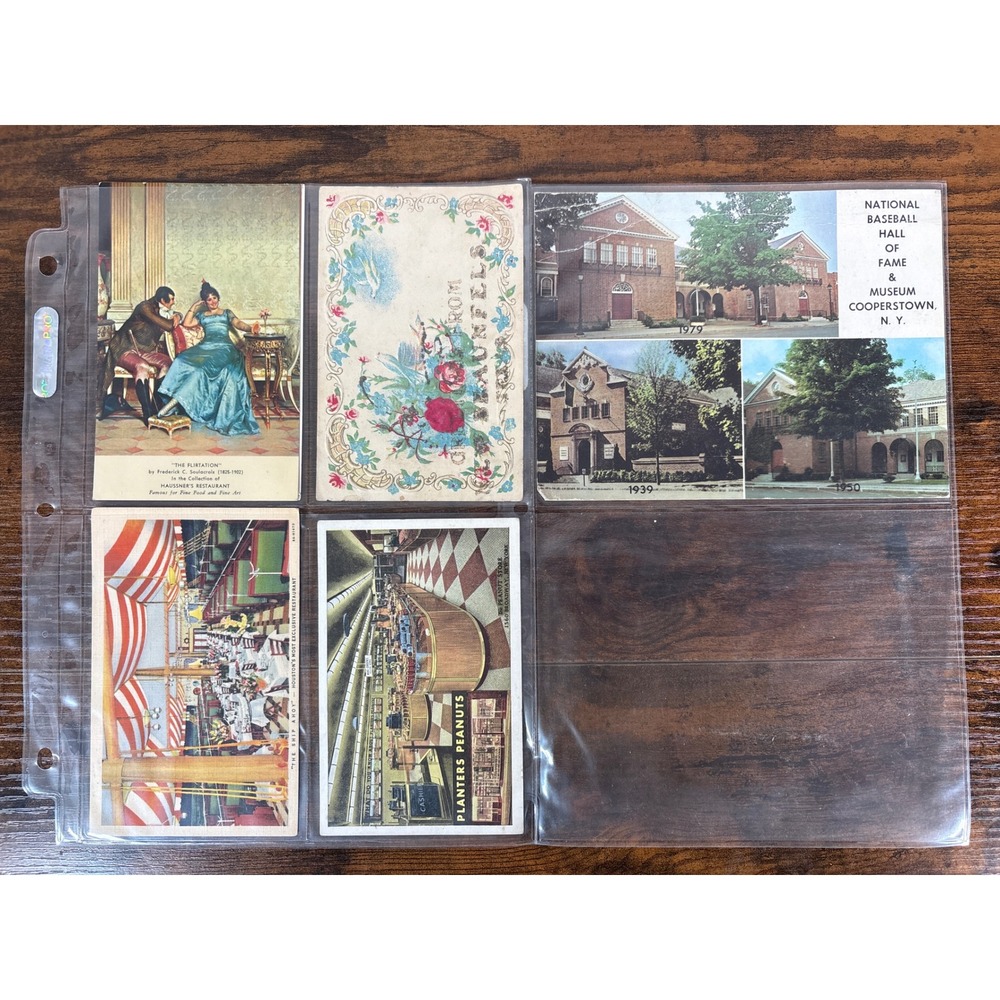 Vintage‎ Postcard Lot National Baseball Hall of Fame Planters Peanuts Houston TX
